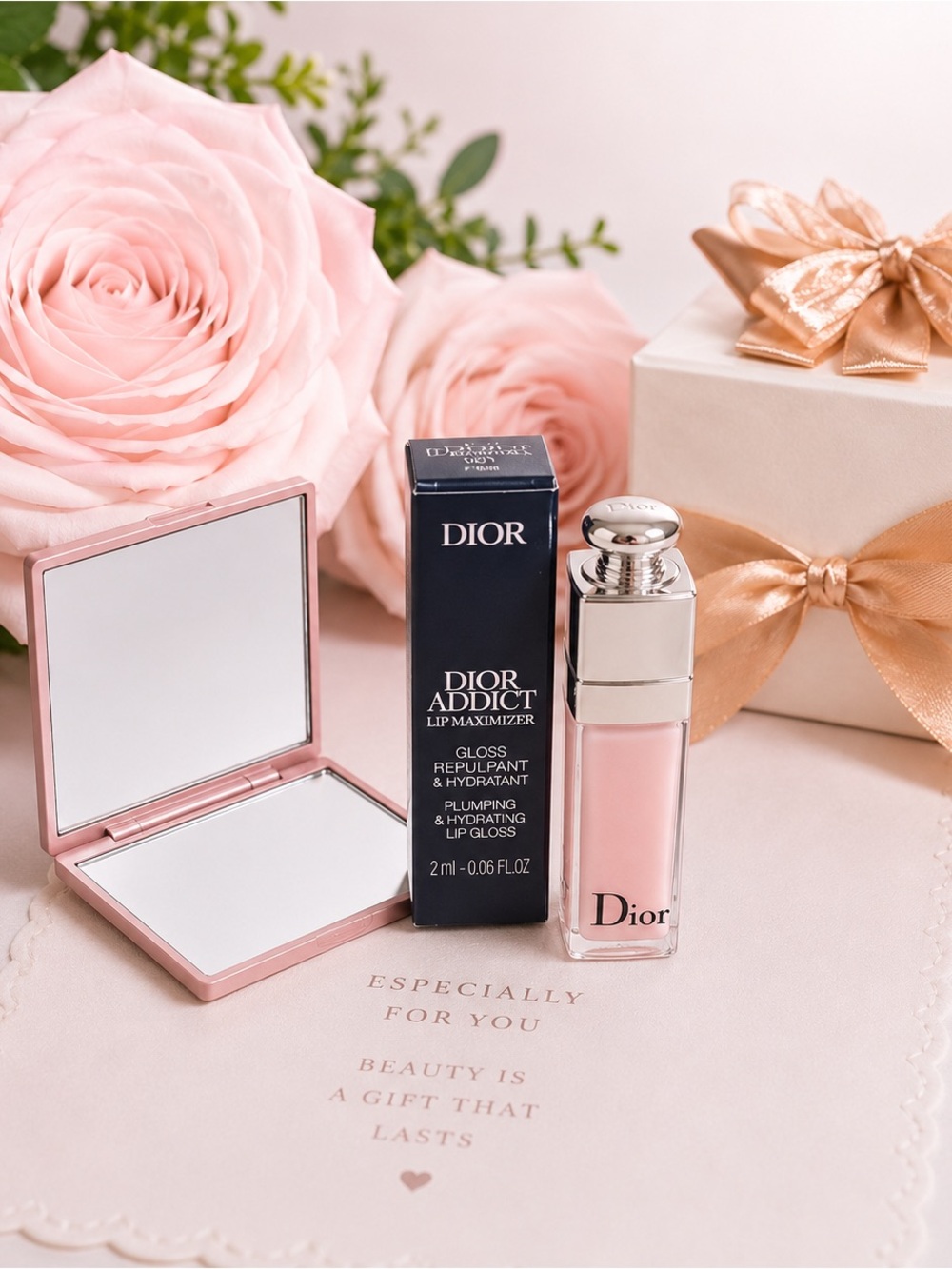 Dior Lip Maximizer Gloss • 001 Pink w/ Rose Design Compact